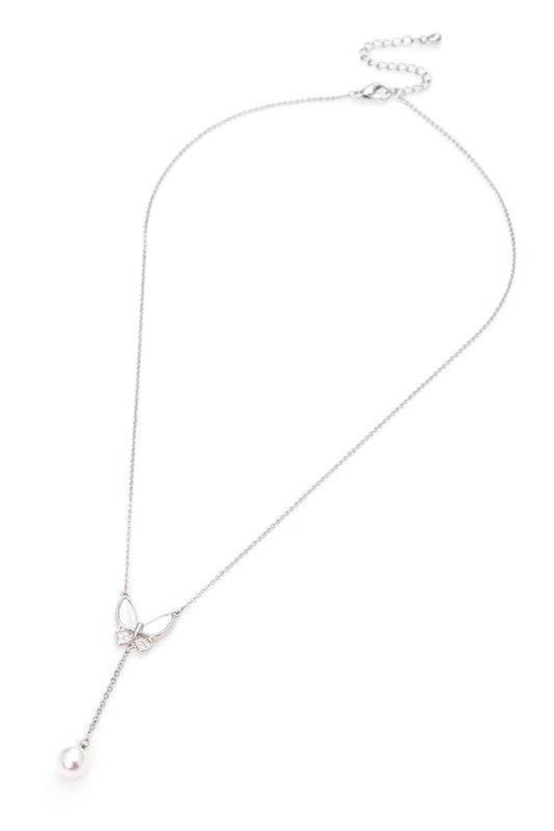 Papillon Pearl Pendant Necklace | Butterfly Jewelry