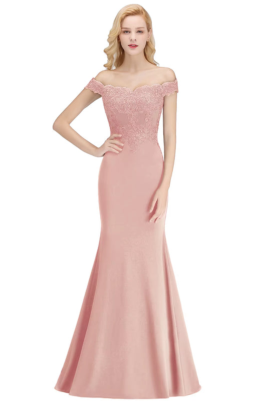 Serena Evening Dress with Off-the-Shoulder Design