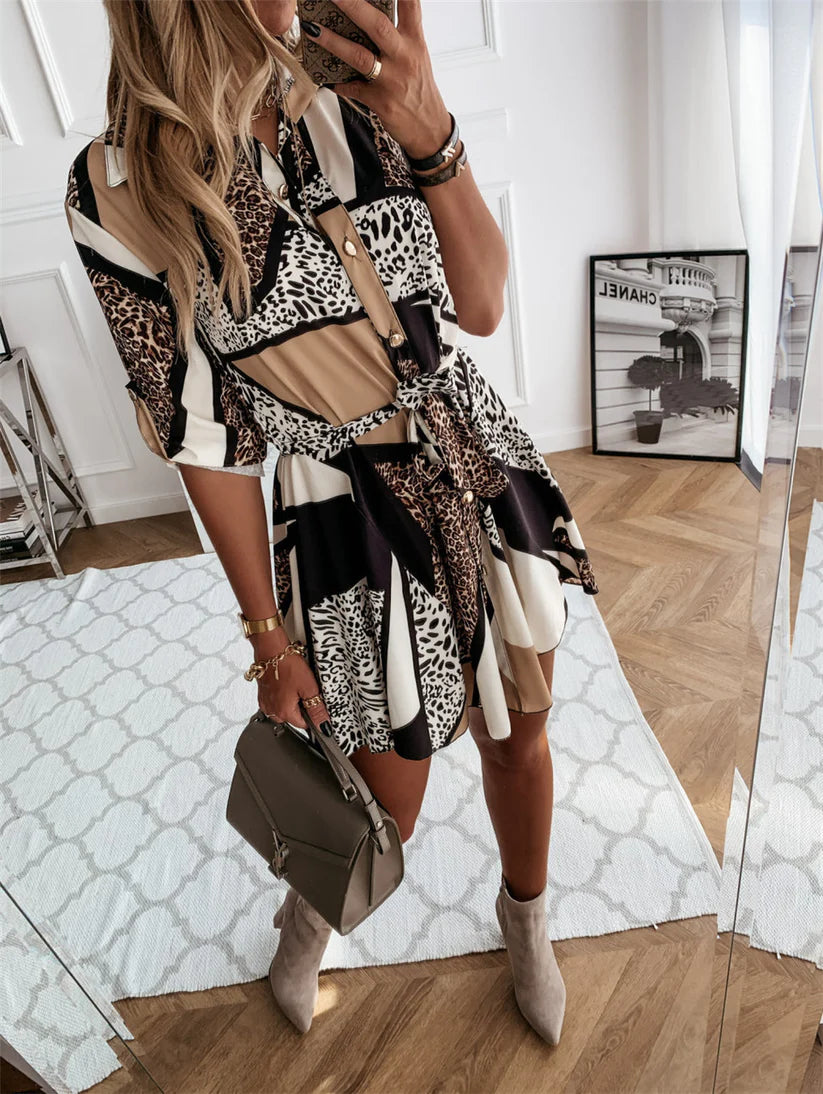 Women fashion ladies casual dress - front view | Vireza Boutique