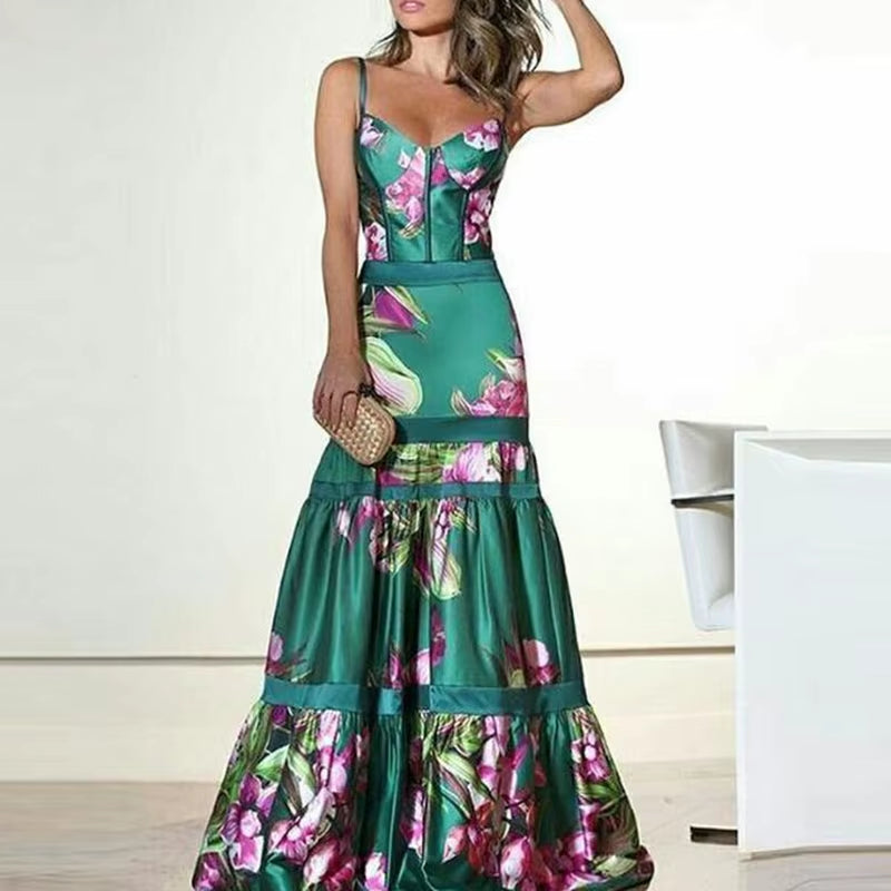 Amélie Floral Strappy Party Dress