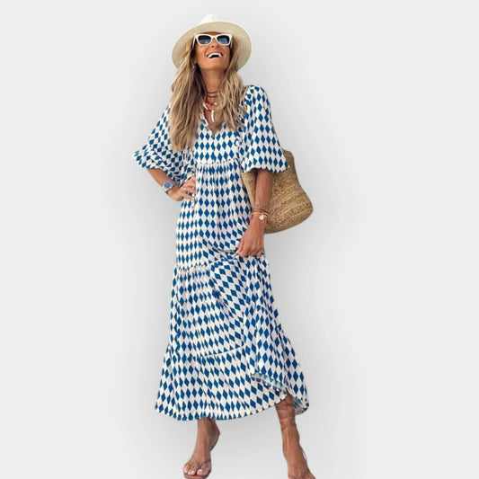 Romantic Floral Midi Dress - Dresses | Vireza Boutique