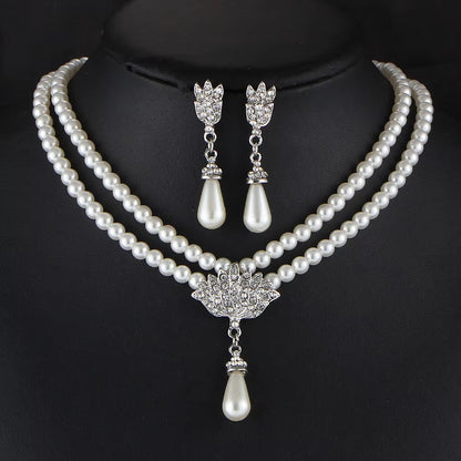 Bridal Jewelry Set with Pearl | Wedding Jewelry