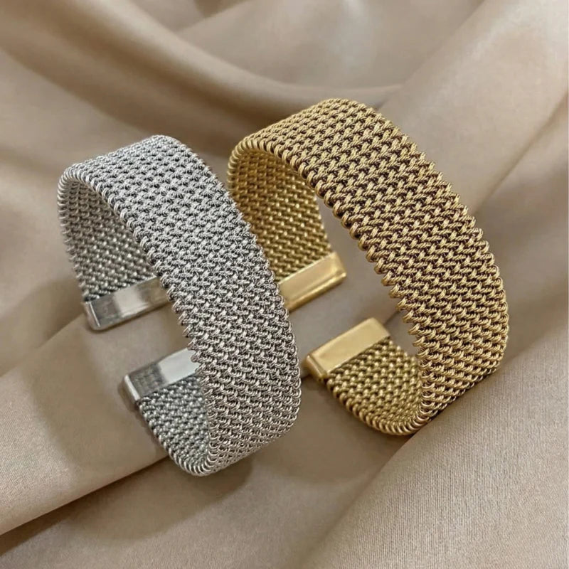 Mara | Rigid Metal Mesh Bracelet - Bracelets | Vireza Boutique