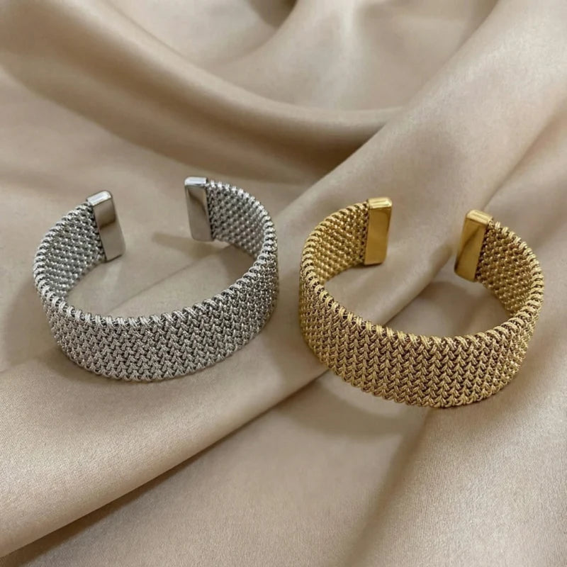 Mara | Rigid Metal Mesh Bracelet - Bracelets | Vireza Boutique