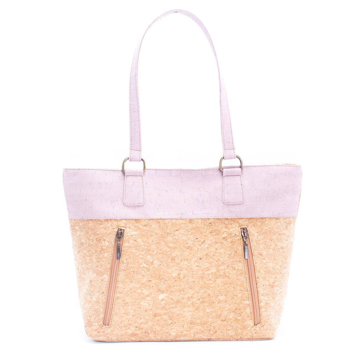 Cork Charcoal Zipper Handbag BAGP-116 | Handmade in Portugal | Vireza Boutique