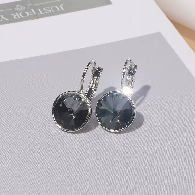 Classic Romantic Jewelry round Clear Crystal Drop Earrings for Women Elegant Wedding Party Earrings Brincos Jewelry Bijoux 2020