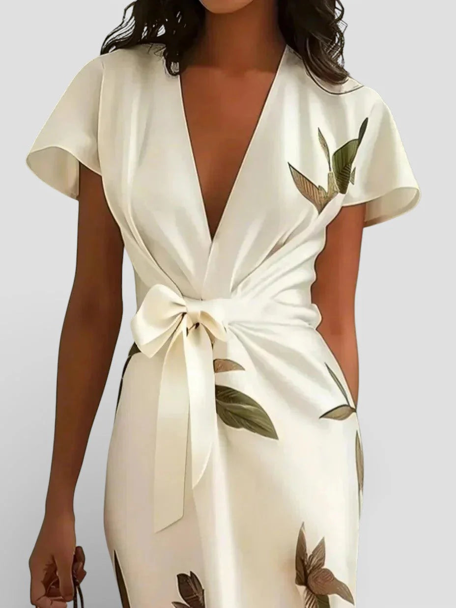 Elena™ | Vestido Cruzado Floral Elegante