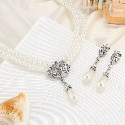 Bridal Jewelry Set with Pearl | Wedding Jewelry