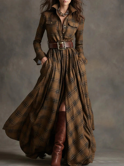 Jacqueline classic shirt dress with buttons - front view | Vireza Boutique