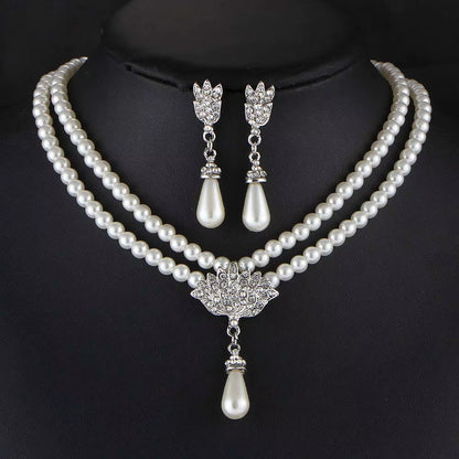Bridal Jewelry Set with Pearl | Wedding Jewelry