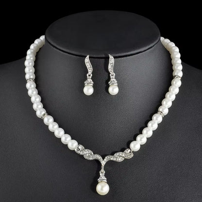 Bridal Jewelry Set with Pearl | Wedding Jewelry