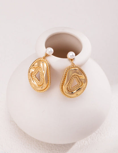 Natural Pearl Dangle Earrings | Vintage Jewelry