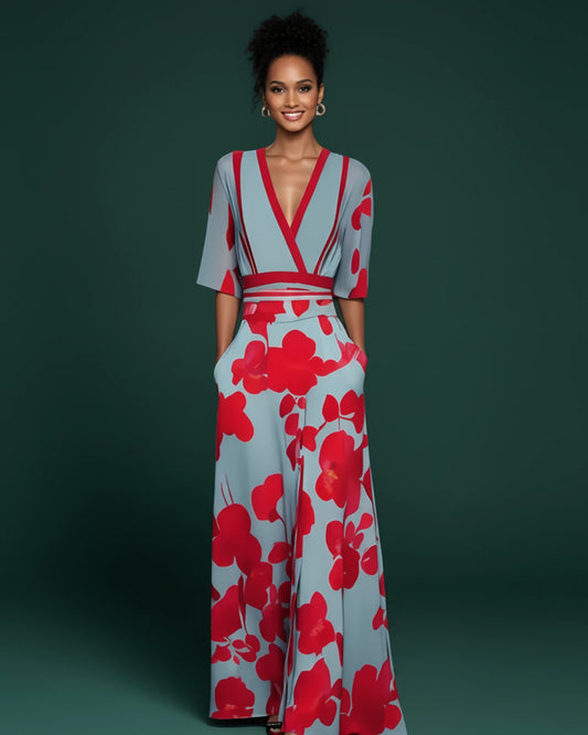 Andrina elegant sleeves dress - front view | Vireza Boutique