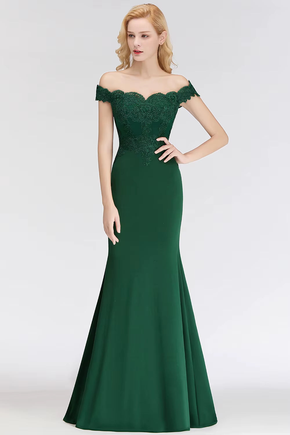 Serena Evening Dress with Off-the-Shoulder Design