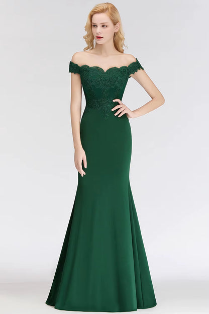 Serena Evening Dress with Off-the-Shoulder Design