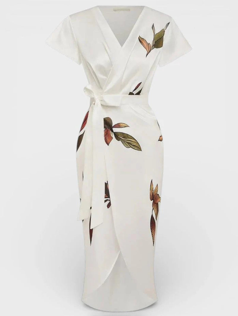 Elena™ | Vestido Cruzado Floral Elegante