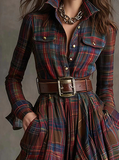 Jacqueline classic shirt dress with buttons - front view | Vireza Boutique