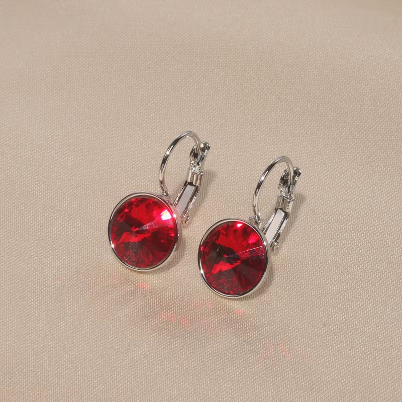 Classic Romantic Jewelry round Clear Crystal Drop Earrings for Women Elegant Wedding Party Earrings Brincos Jewelry Bijoux 2020