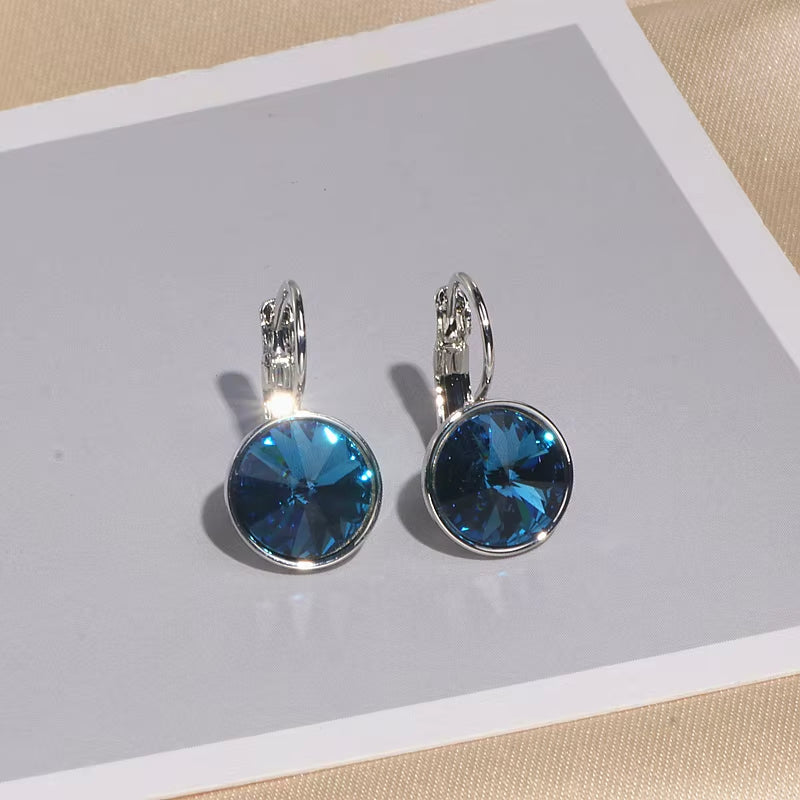 Classic Romantic Jewelry round Clear Crystal Drop Earrings for Women Elegant Wedding Party Earrings Brincos Jewelry Bijoux 2020