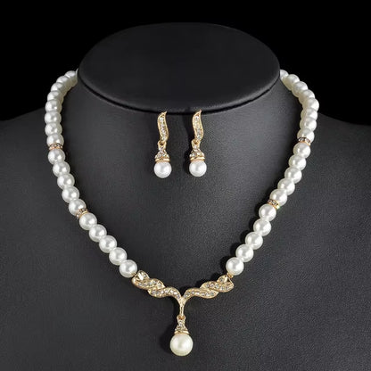 Bridal Jewelry Set with Pearl | Wedding Jewelry