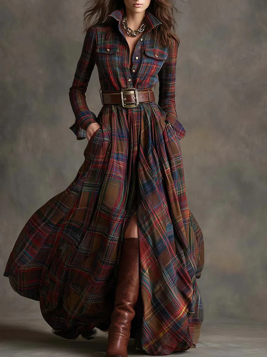 Jacqueline classic shirt dress with buttons - front view | Vireza Boutique