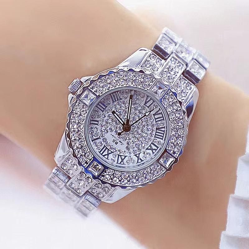 Women Watches Diamond Gold Watch Ladies Wrist Watches Luxury Brand Rhinestone Women'S Bracelet Watches Female Relogio Feminino