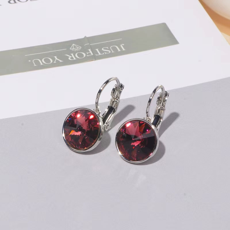 Classic Romantic Jewelry round Clear Crystal Drop Earrings for Women Elegant Wedding Party Earrings Brincos Jewelry Bijoux 2020